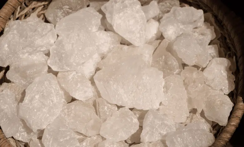 What happens by applying alum on the face