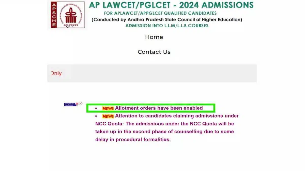 AP LAWCET 2024 seat allotment result declared, check steps to download