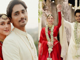 Aditi Rao Hydari and Sidharth share pictures from their Indian wedding