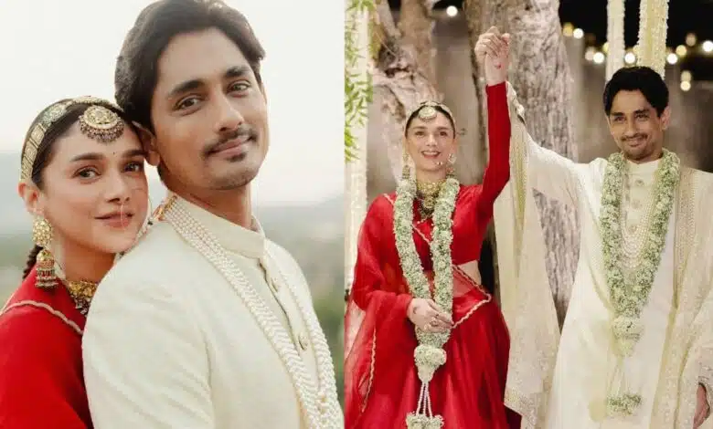 Aditi Rao Hydari and Sidharth share pictures from their Indian wedding