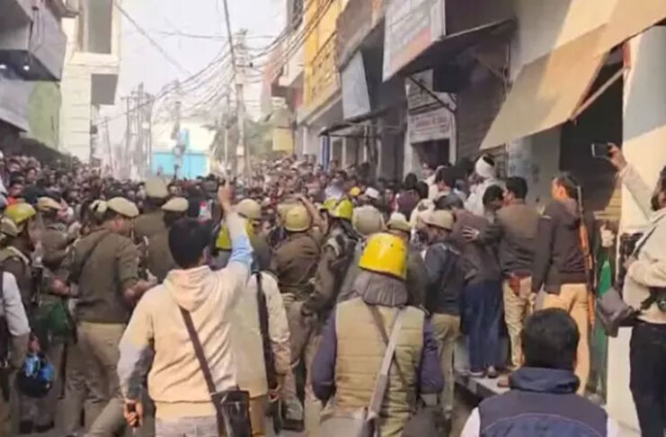 Clash over mosque survey in UP's Sambhal, tear gas released