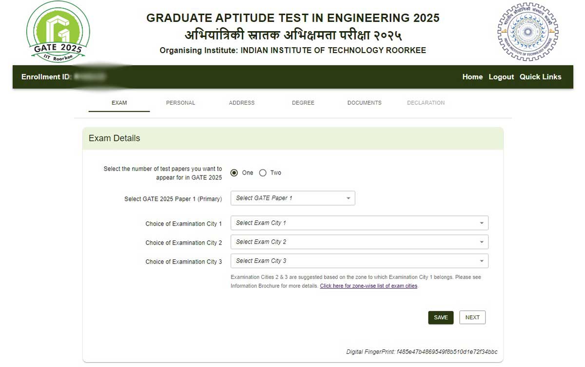 GATE 2025 Application Correction Window Activated, Check Details