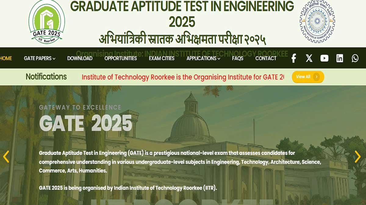 GATE 2025 Application Correction Window Activated, Check Details