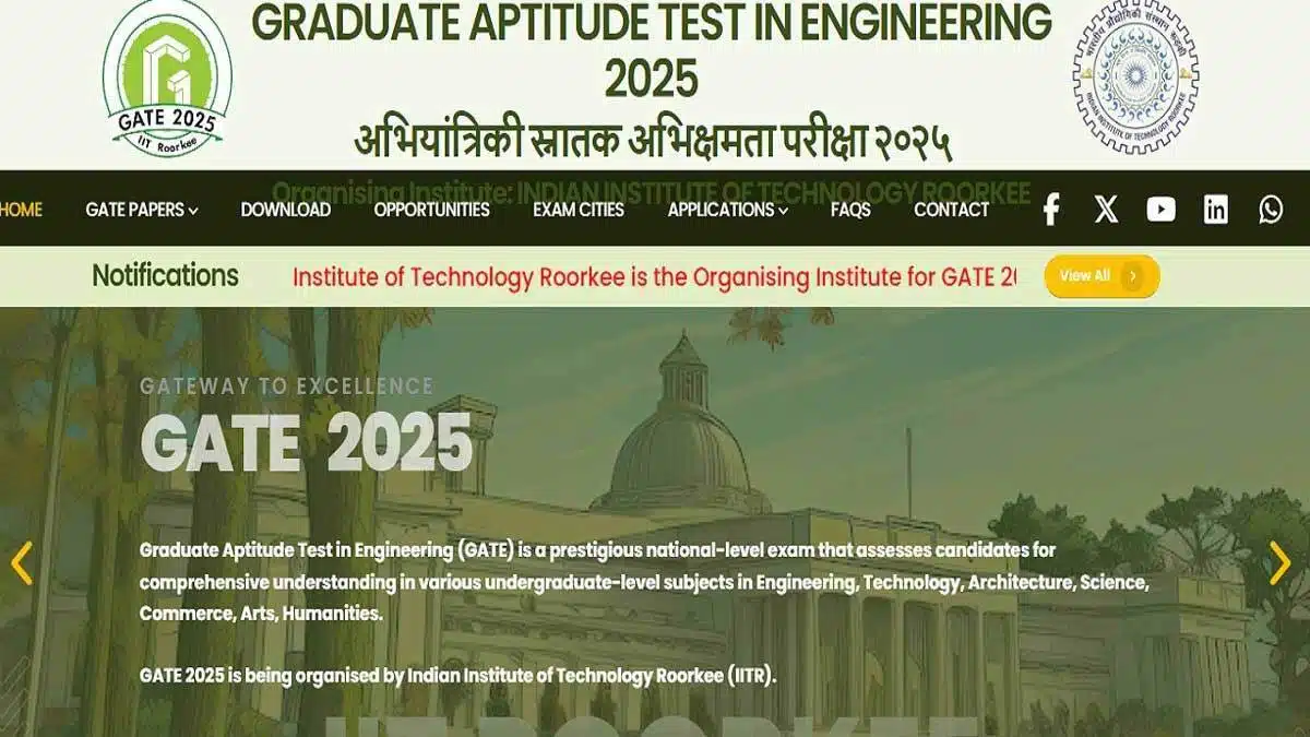 GATE 2025 application correction window activated, check details