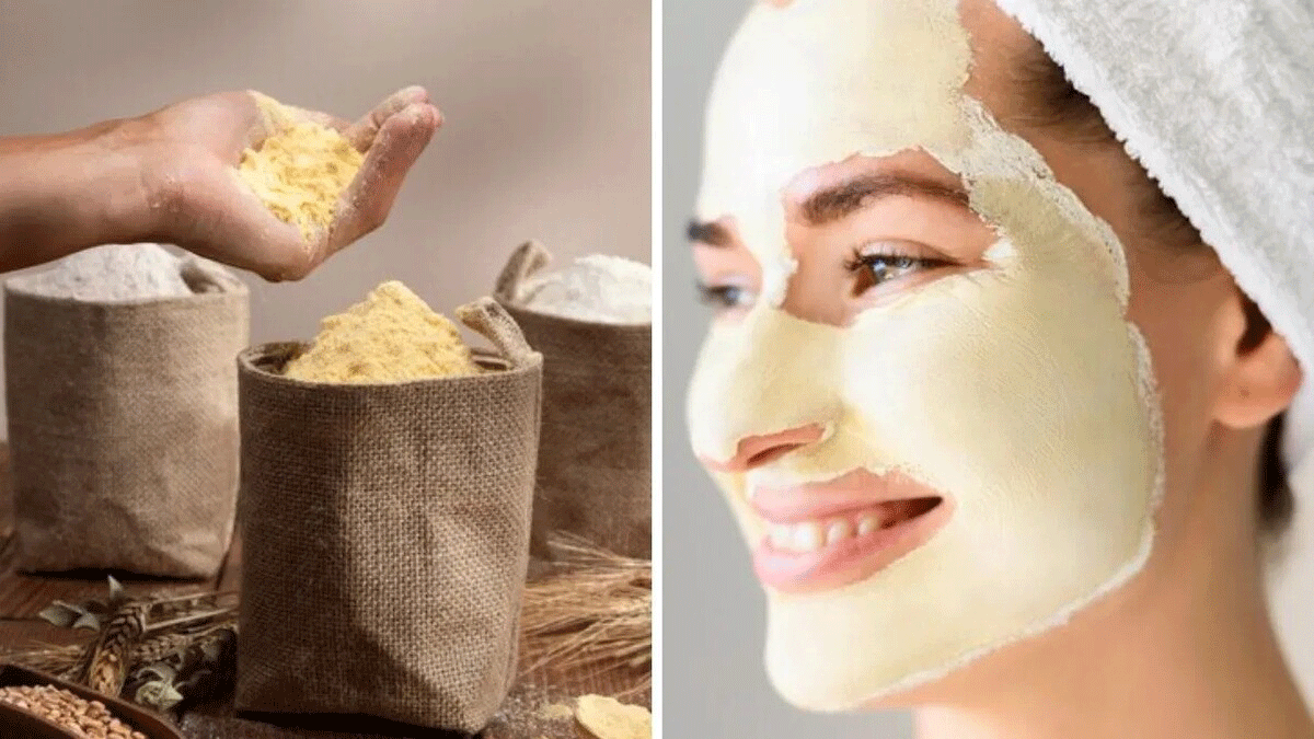 Get glowing skin with gram flour face pack