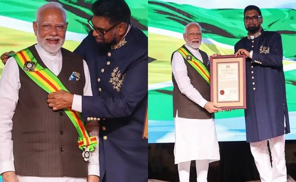 PM Modi honored with Guyana's highest civilian honor