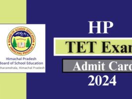 HPTET Exam 2024 Admit Card Released, Check Direct Link Here