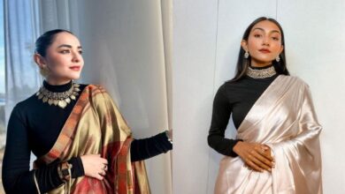 How to style high neck saree in winter