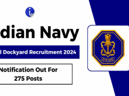 Indian Navy Apprentice Recruitment 2024 Apply Online for 275 Posts, Check Details