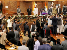 Ruckus in Jammu-Kashmir Assembly on Article 370 for the second day, fight between MLAs