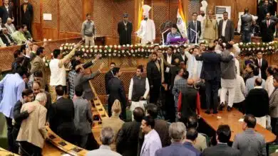 Ruckus in Jammu-Kashmir Assembly on Article 370 for the second day, fight between MLAs