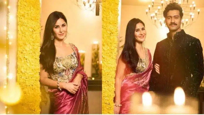 Katrina and Vicky Kaushal's stunning traditional look on Diwali 2024