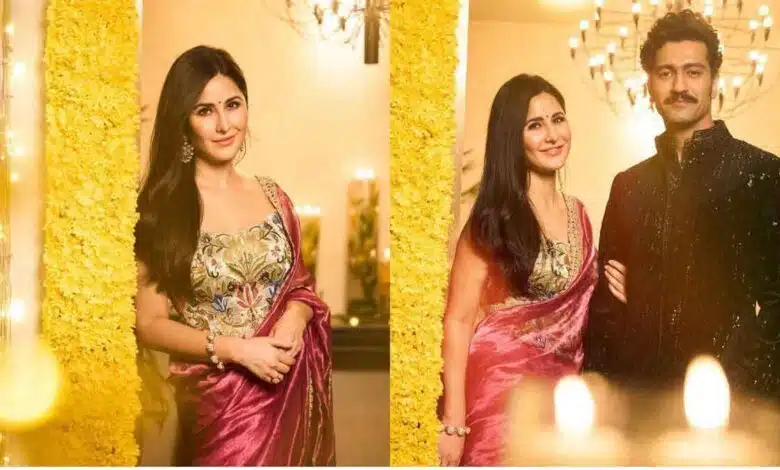 Katrina and Vicky Kaushal's stunning traditional look on Diwali 2024