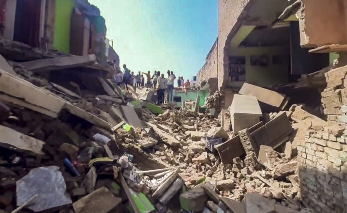 Two dead, many injured as three houses collapse in MP's Morena, rescue operations underway