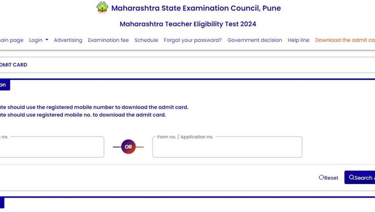 Maha TET 2024 Admit Card Released, Exam on November 10