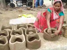 Muslim women from Bihar make earthen stoves for Chhath Puja