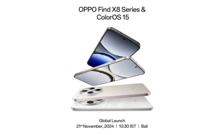 Oppo Find X8 series will launch in India on November 21 with ColorOS 15