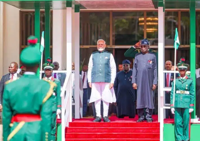 PM Modi presented 'Silofer Panchamrit Kalash' to Nigerian President Bola Ahmed Tinubu