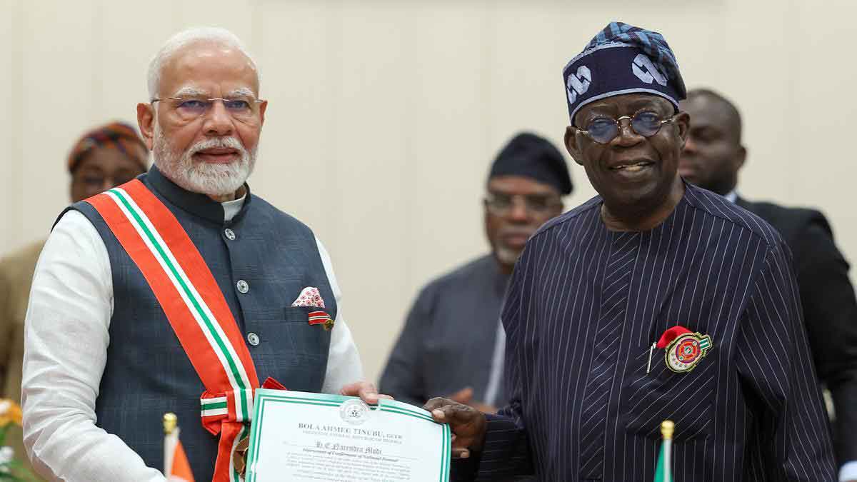 PM Modi presented 'Silofer Panchamrit Kalash' to Nigerian President Bola Ahmed Tinubu