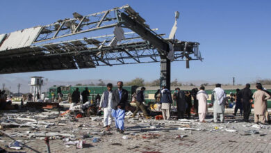Pakistan suspends train services after deadly bombing at Quetta railway station