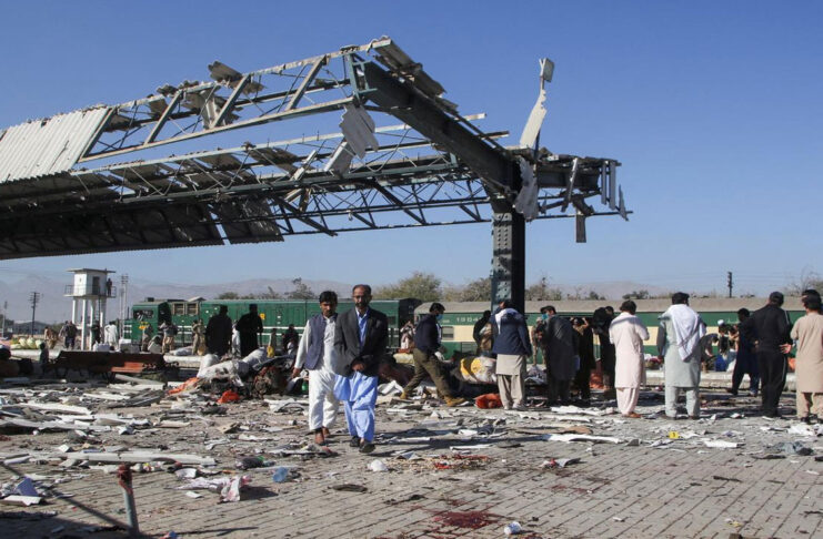 Pakistan suspends train services after deadly bombing at Quetta railway station