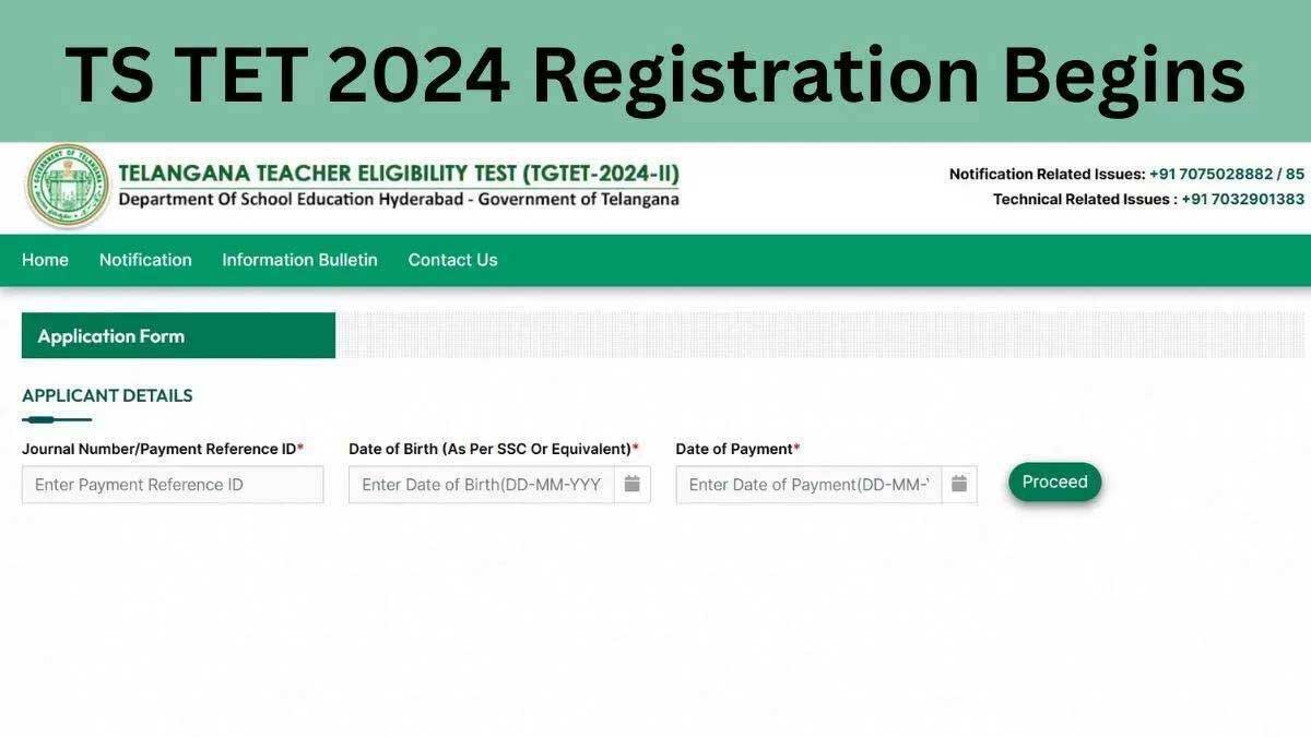 Registration for TS TET 2024 Teacher Eligibility Test begins