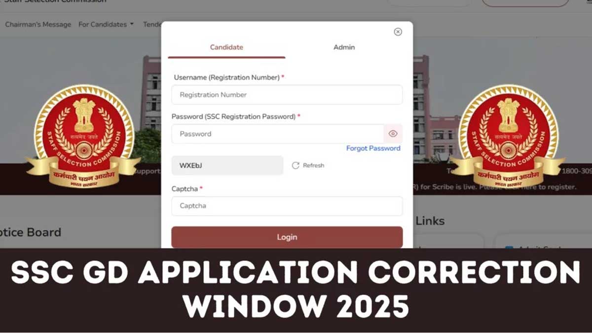 SSC GD 2025: Application Correction Window Opens, Check Details