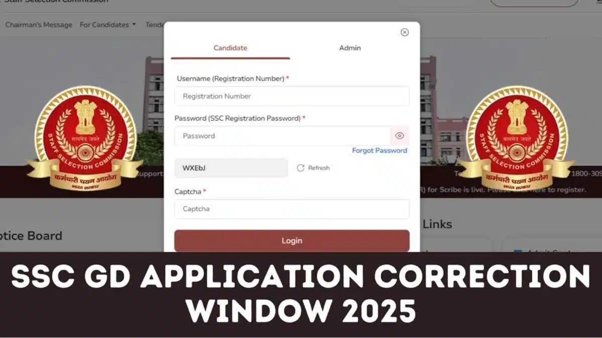 SSC GD 2025 application correction window opens, check details