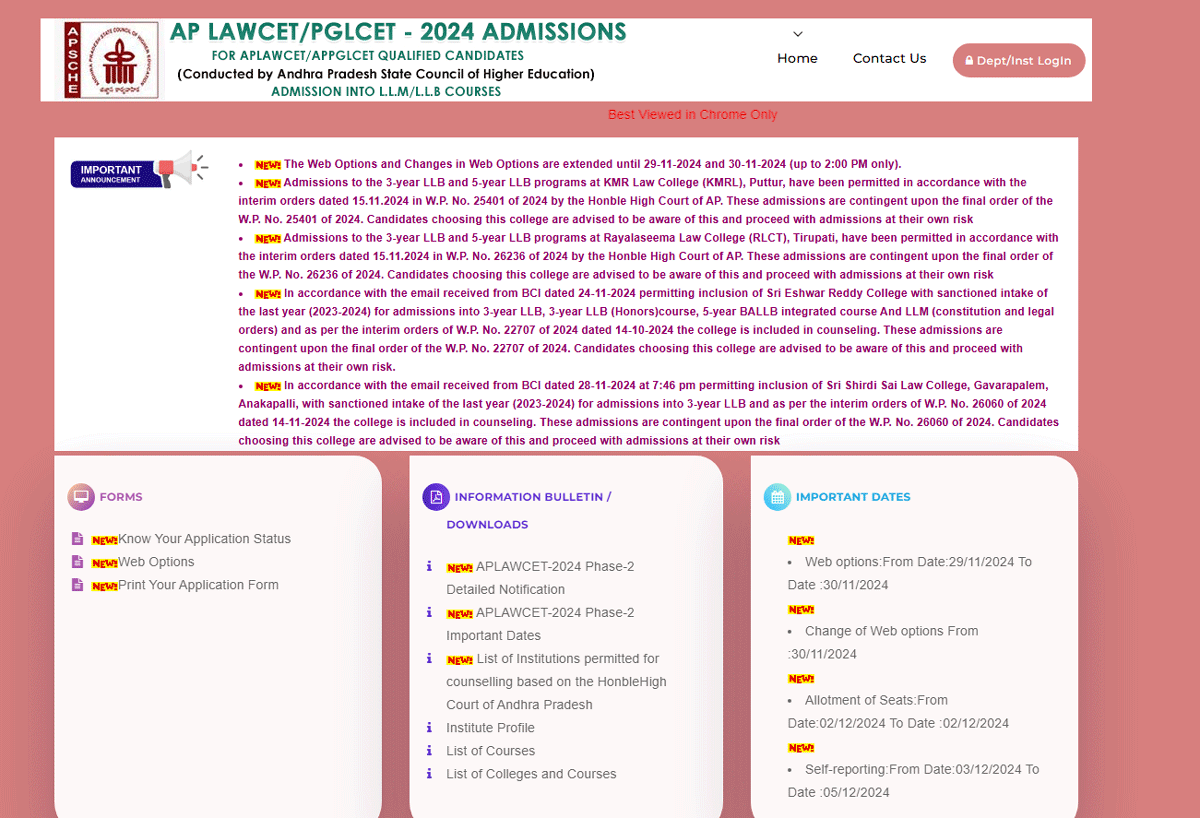 Seat allotment result for AP LAWCET 2024 counselling phase 2 will be released soon 4