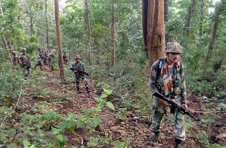 Ten Naxalites were killed in an encounter with security personnel in Sukma district of Chhattisgarh.