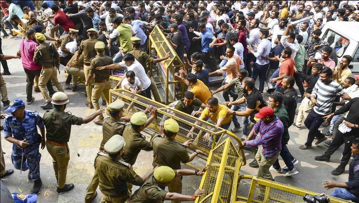 UPPSC candidates protest against multiple shifts in Prayagraj exam body assures honesty