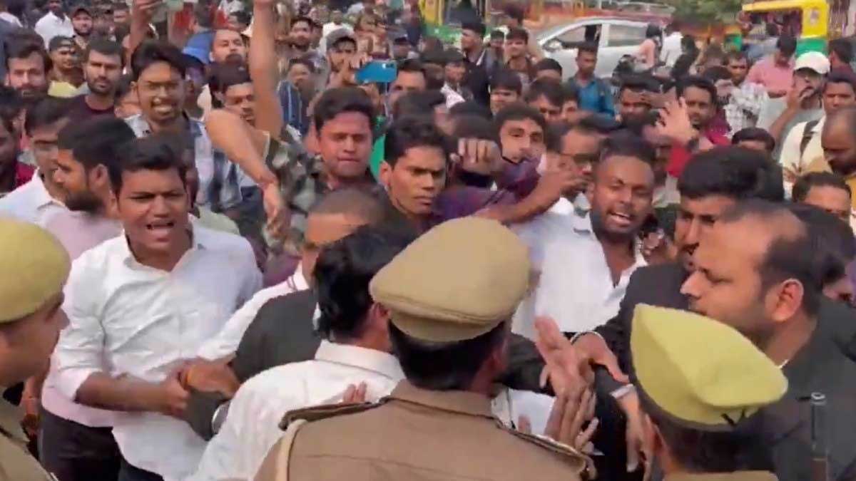 UPPSC candidates protest against multiple shifts in Prayagraj exam body assures honesty