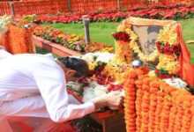 Uddhav Thackeray paid tribute to his father Balasaheb Thackeray on his death anniversary.