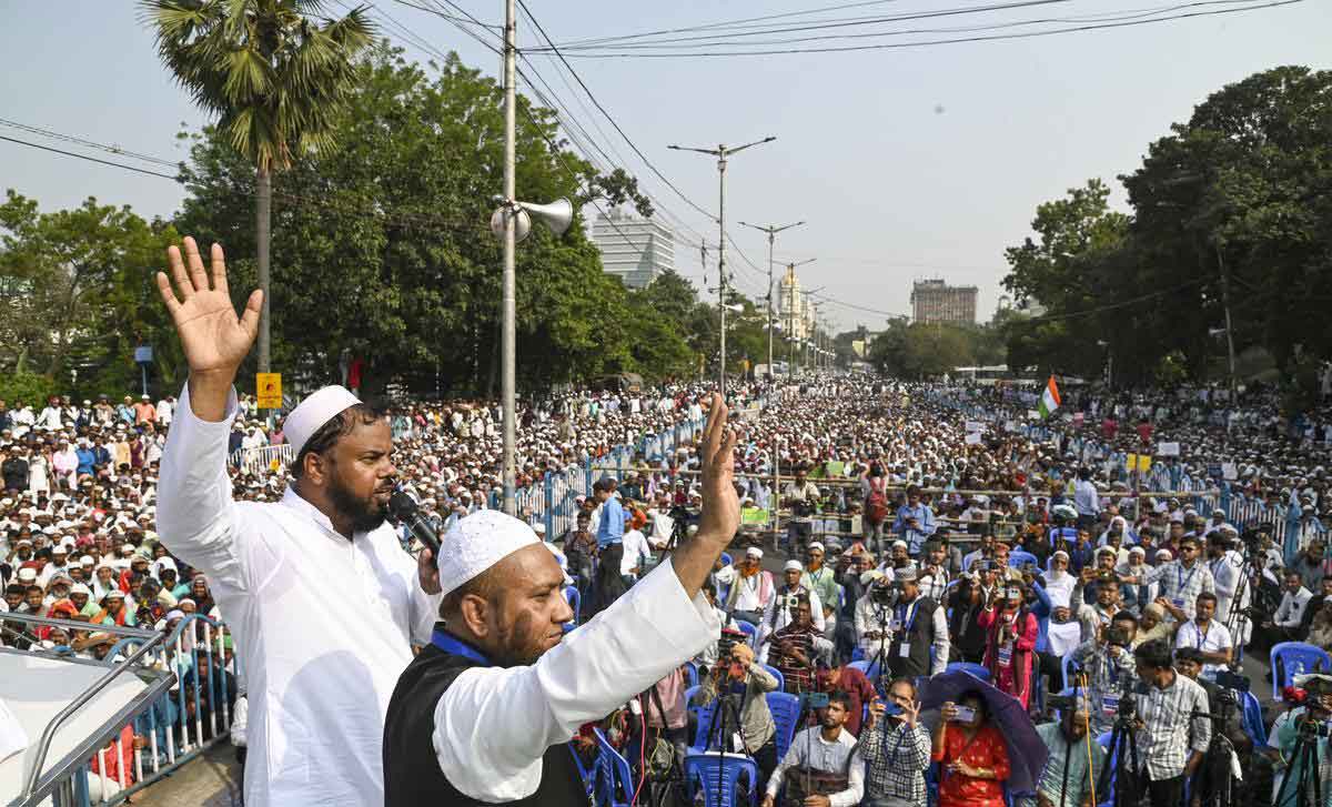 West Bengal Jamiat-e-Ulama protests against Waqf Amendment Bill