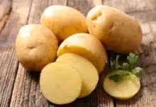 What happens by applying raw potato on the face