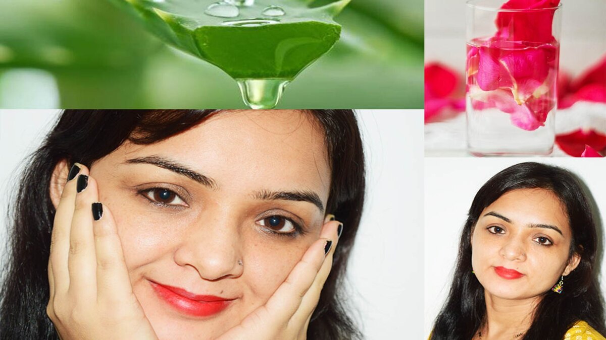 What happens if you apply aloe vera mixed with rose water