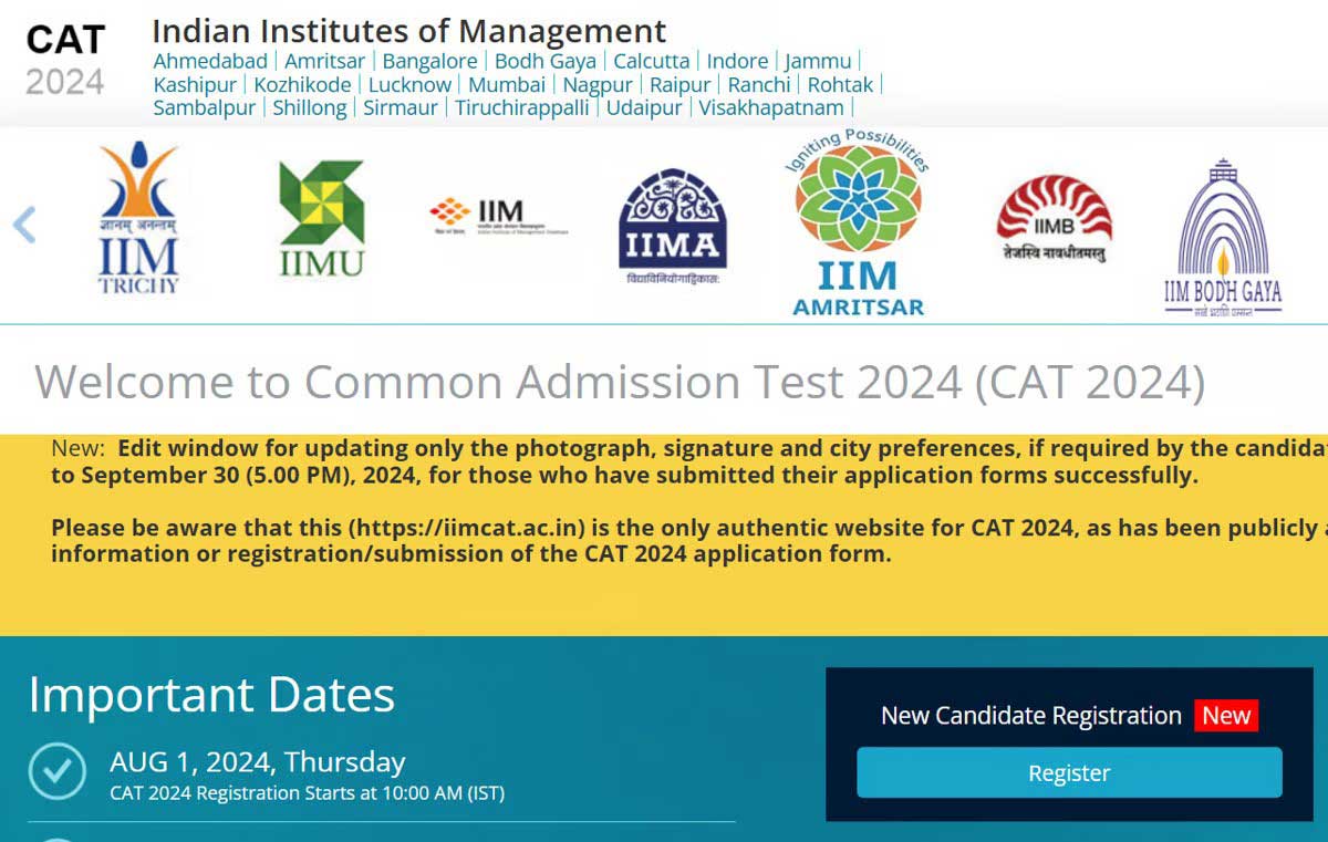 CAT 2024 Admit Card To Be Out On November 5