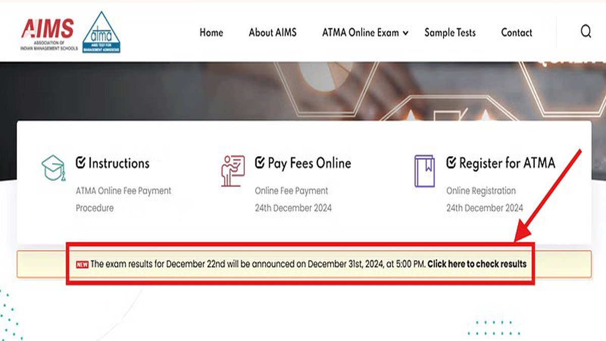 ATMA 2024 result to be declared on December 31, check details