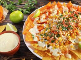 Cheesy Chips Chaat A delicious mix of cheese and Indian street flavours