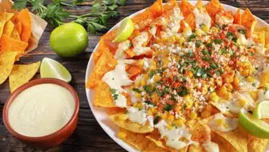 Cheesy Chips Chaat A delicious mix of cheese and Indian street flavours