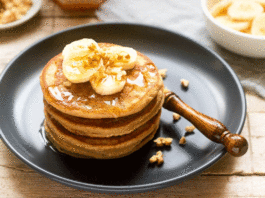 Eggless Banana Pancake is a great dish for breakfast