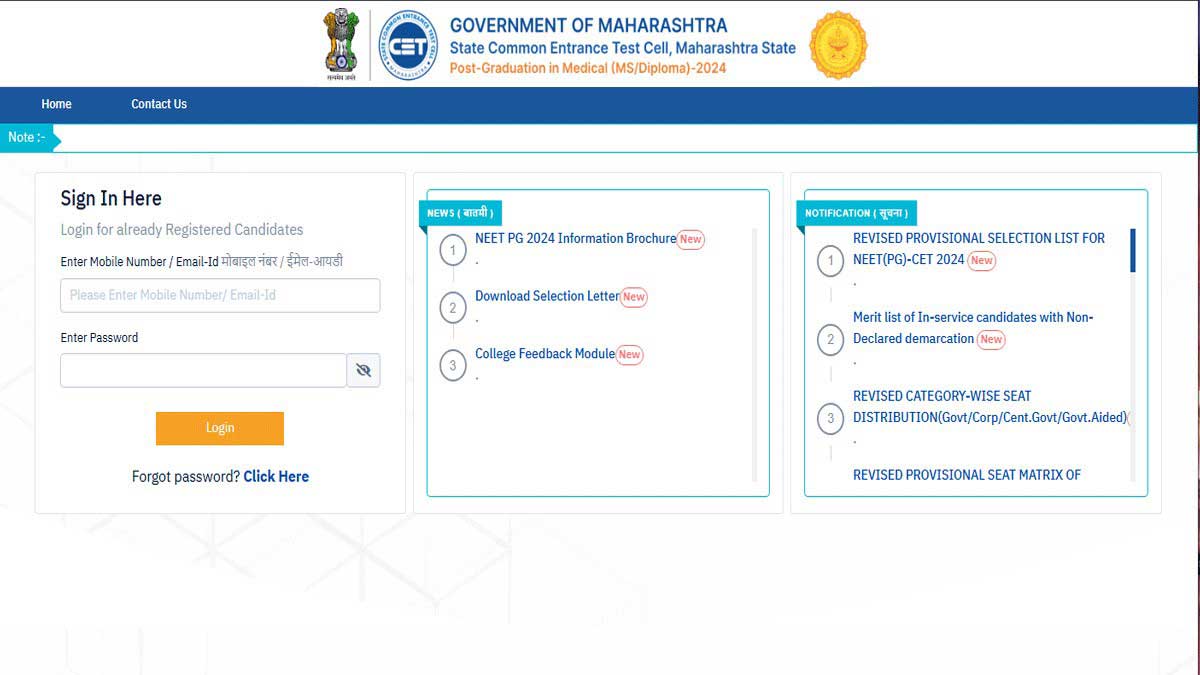 Maharashtra NEET PG provisional selection list released, check details