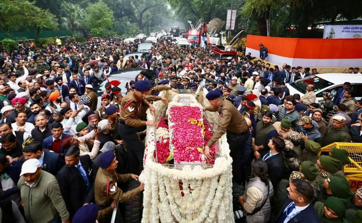 The mortal remains of former Prime Minister Manmohan Singh merged into the five elements.