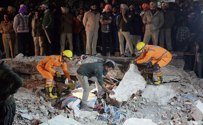 A woman died after a multi-storey building collapsed in Mohali, Punjab, case registered against the owner.