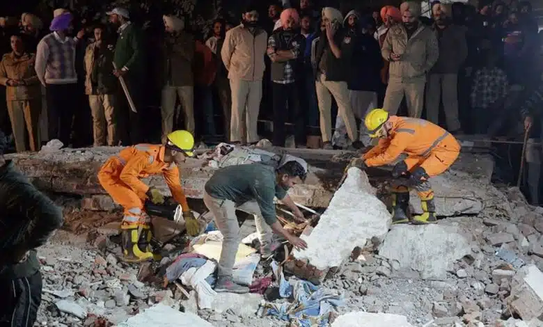A woman died after a multi-storey building collapsed in Mohali, Punjab, case registered against the owner.