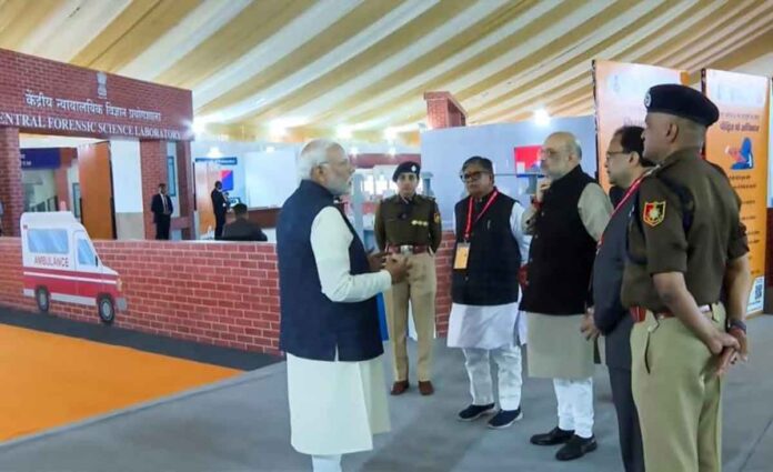 PM Modi inspects exhibition on implementation of new criminal law in Chandigarh