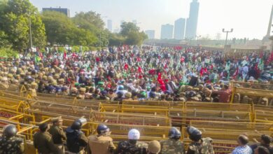 Police put up barricades at Shambhu border as farmers prepare to march towards Delhi.