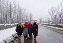 Srinagar recorded the coldest night of the season, minimum temperature was -5.4 degrees Celsius.