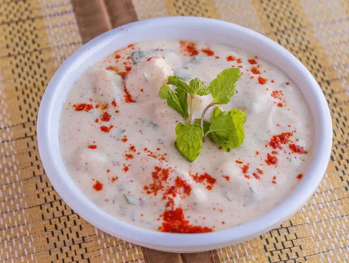 Tadka Pecan Raita A delicious Indian raita recipe