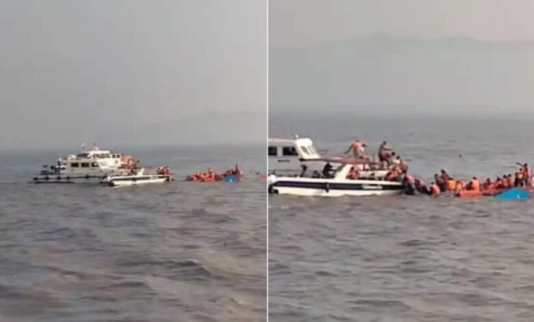 Boat full of passengers capsizes near Gateway of India in Mumbai, rescue work underway